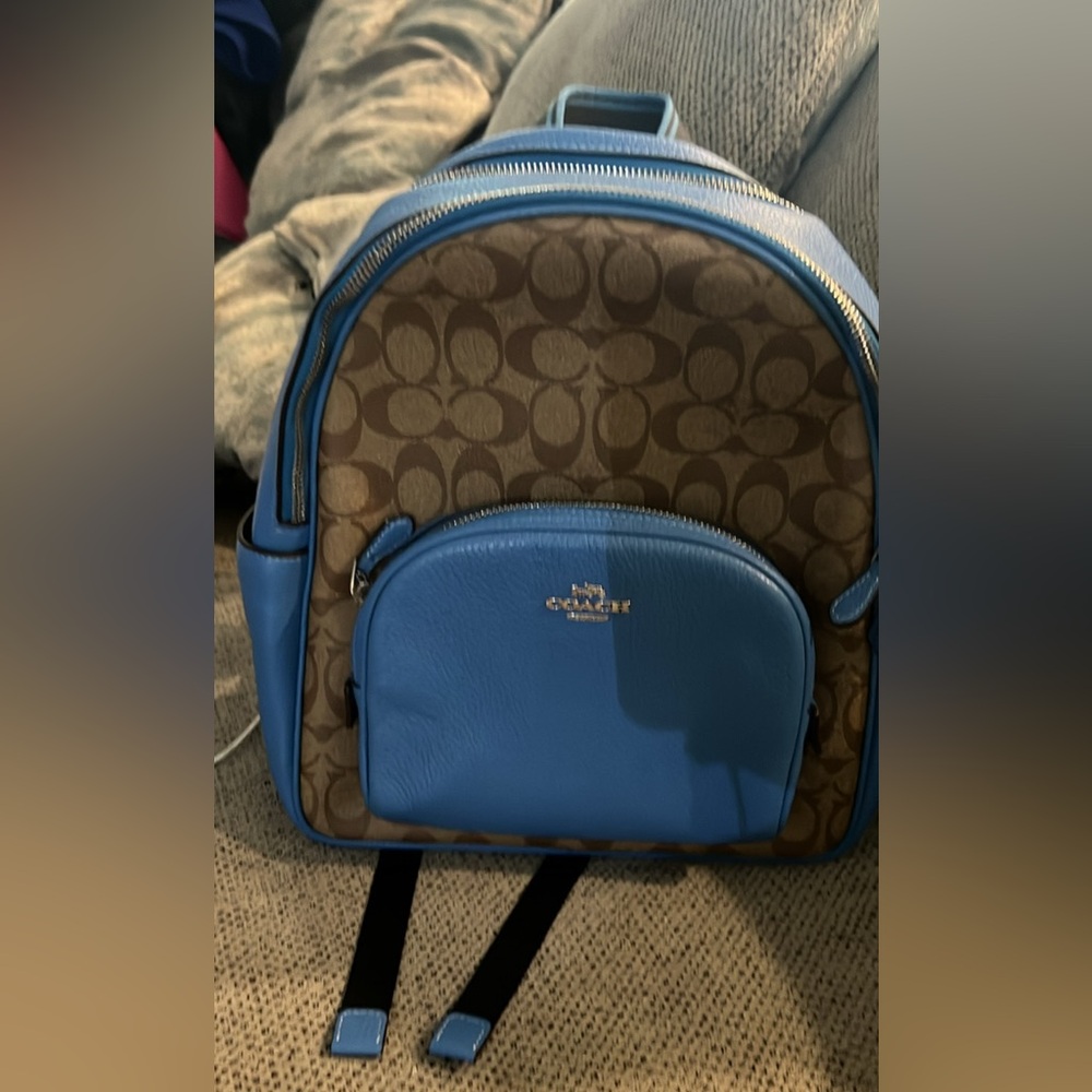 COACH L.court backpack w/ signature canvas.